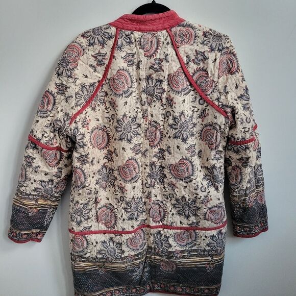 FREE PEOPLE reversible BELARIO QUILTED COTTON FALL ZIP JACKET COAT MEDIUM M L XL - Picture 13 of 14